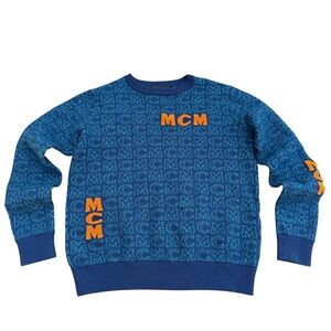 MCM Knitwear Wool Sweater Blue & Orange Women's Size Small